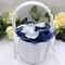 900PCS Navy Blue Silver White Artificial Flowers Silk Rose Petals Flower Girl Scatter Petals for Wedding